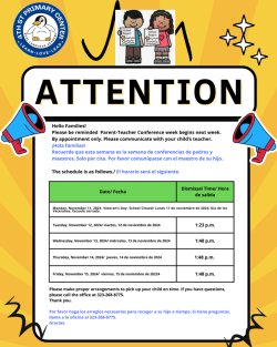 Parent Conference Week Flyer